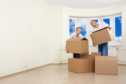 PPE and organised moving equipment used during a Kentishtown van removal