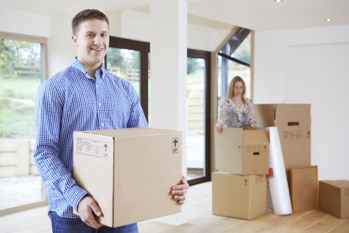 Professional moving service with safety-focused loading procedures