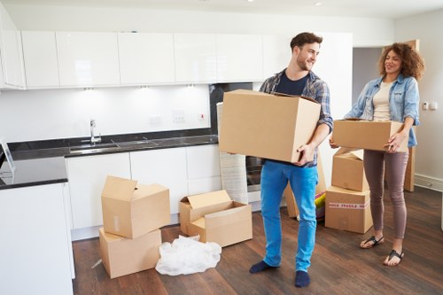 Kentish Town house movers unloading belongings at a new home