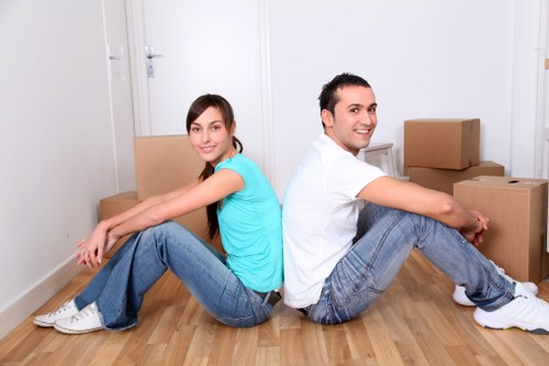 Organized moving boxes for home storage in Kentishtown