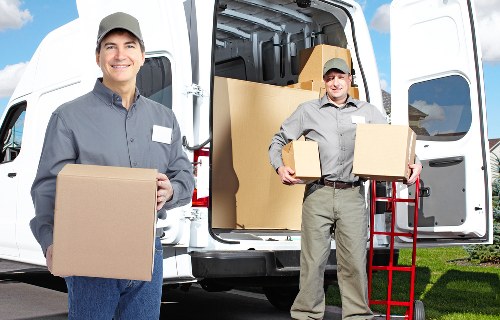 Packed boxes and furniture ready for same day removals in Kentishtown