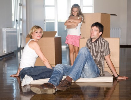 Packed moving truck ready for a move in Kentishtown
